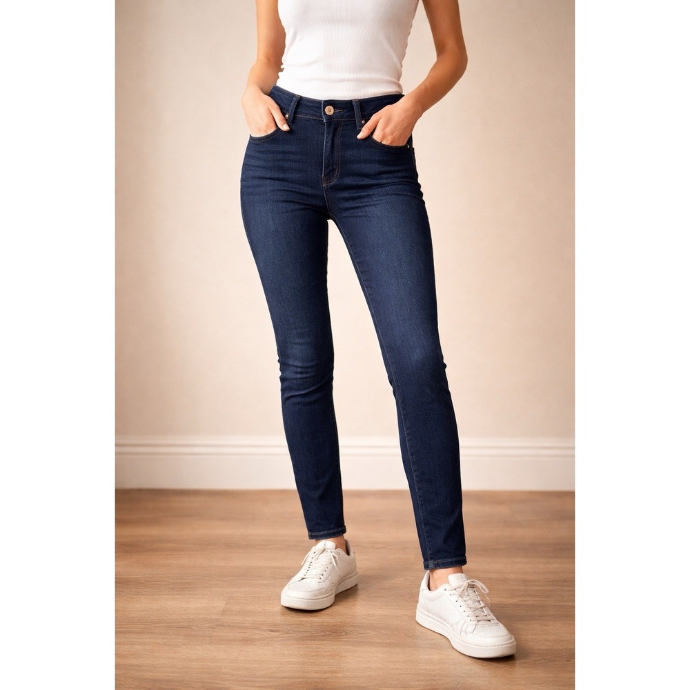 7 For All Mankind Women's Skinny Jeans Dark Wash Stretch Designer Denim Size 26